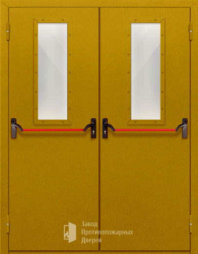 Фото двери «Двупольная со стеклом и антипаникой №65» в Домодедову