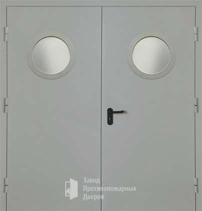 Фото двери «Двупольная с круглым стеклом EI-30» в Домодедову