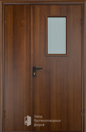 Фото двери «Полуторная МДФ со стеклом EI-30» в Домодедову