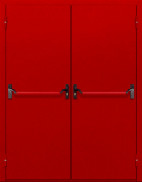 Фото двери «Двупольная глухая с антипаникой (красная)» в Домодедову