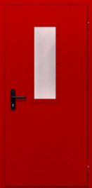 Фото двери «Однопольная со стеклом (красная)» в Домодедову