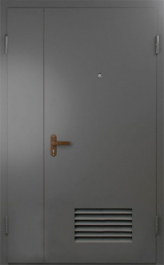 Фото двери «Техническая дверь №7 полуторная с вентиляционной решеткой» в Домодедову