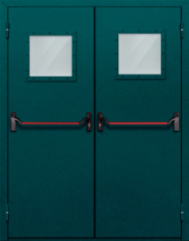 Фото двери «Двупольная со стеклом и антипаникой №56» в Домодедову