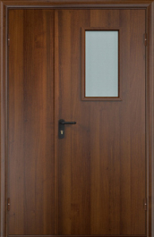 Фото двери «Полуторная МДФ со стеклом EI-30» в Домодедову