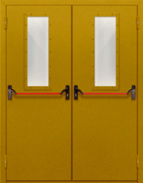 Фото двери «Двупольная со стеклом и антипаникой №65» в Домодедову
